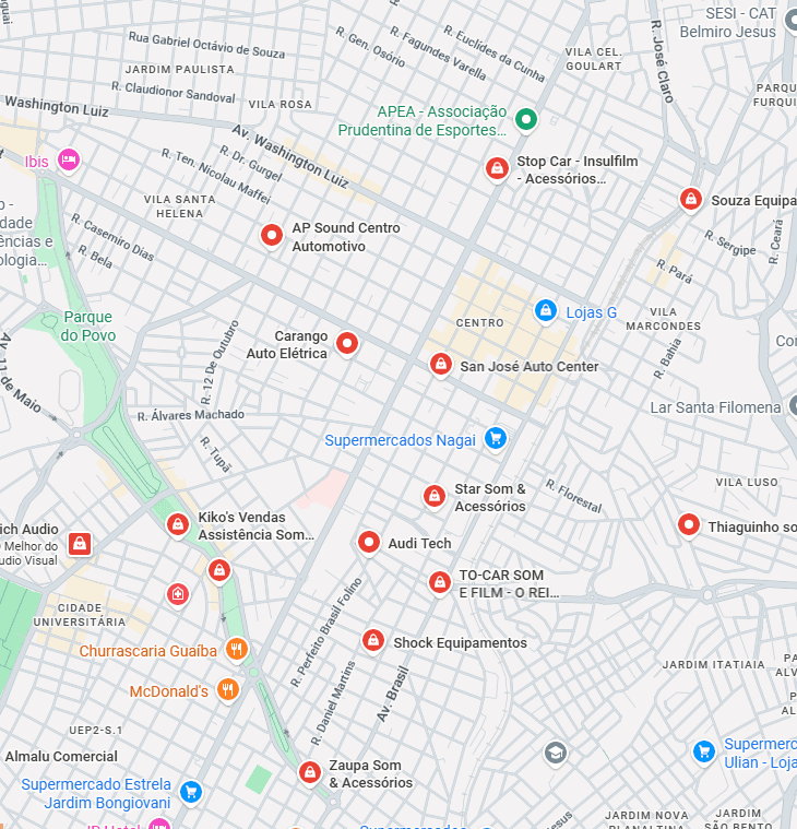 Mapa de postos autorizados